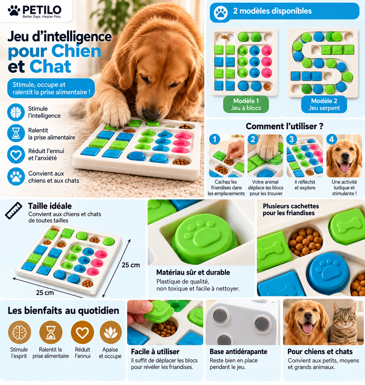 🐶 Jeu d’intelligence interactif pour chien & chat
